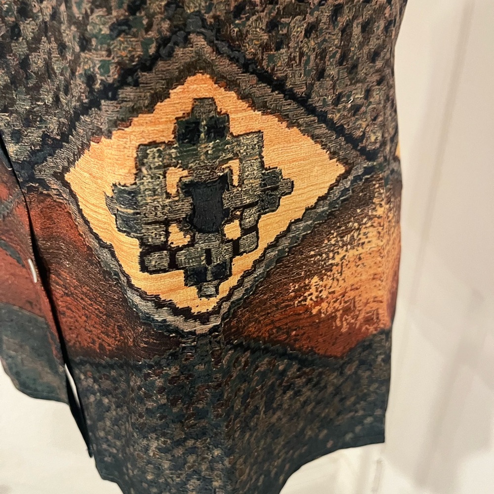 NoraCora southwest sleeveless collared top - Picture 2 of 5